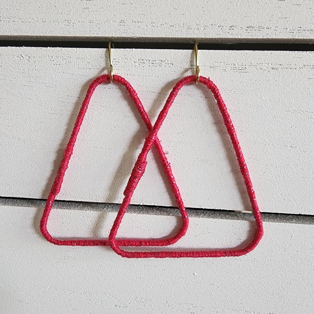 Triangle Thread Wrap Earrings